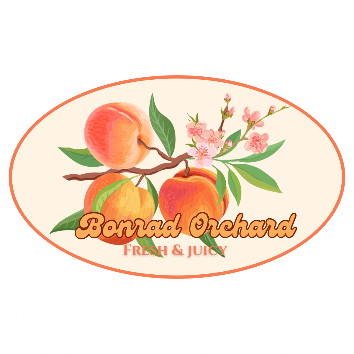 Peach Orchard Sticker